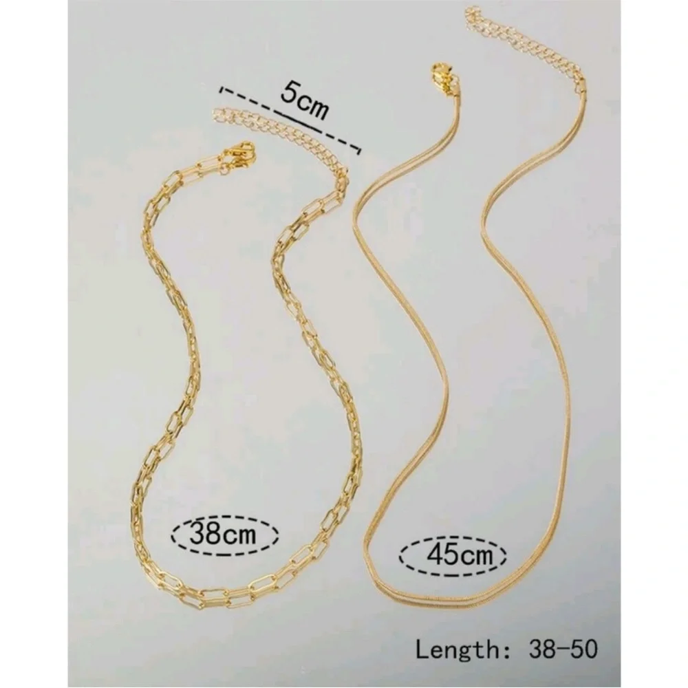 Anthropologie Florence Dainty Minimalist Layered Paperclip Chain Necklace -5 S